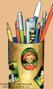 pot crayons
