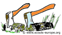 Les outils en camp - la hache
