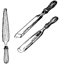 Les outils en camp - la râpe